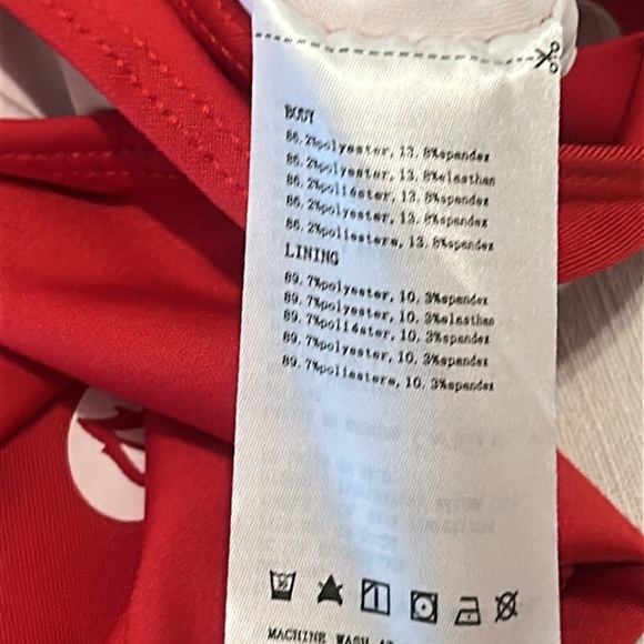 Baleaf Red Athletic Racerback UPF 50 One Piece Swimsuit Women Size 38 NWT - Picture 12 of 16